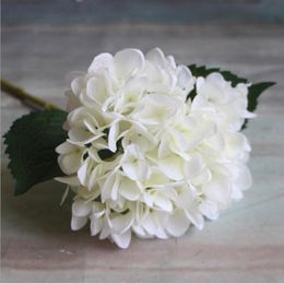 Artificial Hydrangea Flower 47cm Fake Silk Single Real Touch Hydrangeas 12 Colours for Wedding Centrepieces Home Party Decorative Flowers