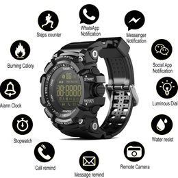 EX16 Smart Watch Bluetooth Waterproof IP67 Smart Wristwatch Relogios Pedometer Stopwatch Sport Bracelet For iPhone Android Phone Watch