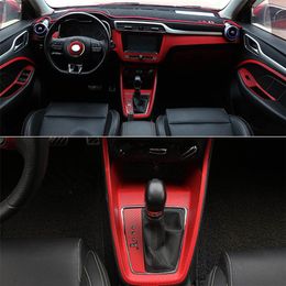 For Morris Garages ZS 17-19 Interior Central Control Panel Door Handle 3D/5DCarbon Fibre Stickers Decals Car styling Accessorie