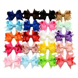 3 inch Baby Bow Hairpins Mini Swallowtail Bows Hair grips child Girls Solid Hair Clips Kids Hair Accessories 20 colors Barrettes C5000