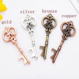 50pcs/lot Vintage Protable key ring bottle opener key keyring opener For Wedding party gift Favours 4 Colours