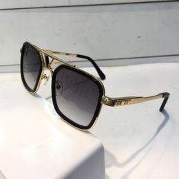 Luxury- 0947 Sunglasses For Men Retro Vintage Z0947 Designer Sunglasses Shiny Gold Summer Style Laser Logo Gold Plated With Case