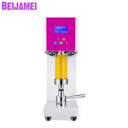 BEIJAMEI Intelligent can sealing machine 55mm Smart panel Beverage sealer milk tea coffee drink bottle can seamer