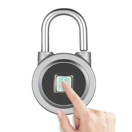 anti theft padlock UK - FB50  O3 Smart Keyless Fingerprint Padlock APP Button Password Unlock Waterproof Anti-Theft Padlock Door Lock for Android iOS System 12pcs l