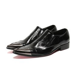 Style Formal British Pointed Toe Plus Size Wedding Cow Leather Men Dress Business Party Oxford Shoes