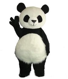 Long Hair Panda Bear Mascot Costume Adult Mascot Men's for Party and Valentine's Day Thanksgiving Day Christmas
