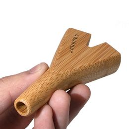 Newest Natural Bamboo Wood Portable Y Shape Innovative Design Smoking Tube For Herb Tobacco Preroll Rolling Handroller Cigarette Hot Cake