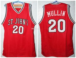 Retro Chris Mullin #20 St. John's University Basketball Jersey Men's Ed Custom Number Name Jerseys