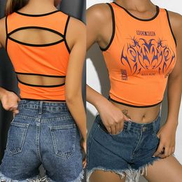 Hot Luxury Women Sleeveless Fashion Summer Skinny Crop Tanks Tops Solid Color Casual Sexy Stylish Daily Top Clothes Nightclub Wear