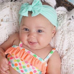 12 Styles Baby Headbands Bohemian Children Hair Band Baby Bow Knotted Hair Band Solid Color Elastic Hair Band