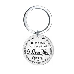 I love you forever keychain inspire my son my daughter keyring bag hangs key ring fashion jewelry 340128