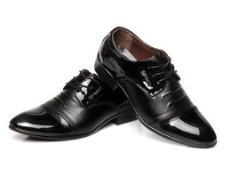 Oxford Shoes For Men Dress Formal Men Shoes Zapatos Hombre Heren Schoenen Patent Leather Wedding Shoes Sapato Masculino