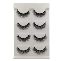 4 Pairs 3D Mink Eyelashes Dramatic Makeup Lashes Volume False Eyelashes Thick Natural Hair Mink Eyelashes Soft Lashes Cilio