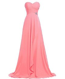 2019 New Sexy Elegant Crystal A-Line Party Gowns With Sweetheart Zipper Pleat Chiffon Plus Size Formal Evening Celebrity Dresses BE54