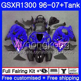 1Set For SUZUKI Hayabusa GSXR-1300 03 04 05 2006 2007 Black Blue 333HM.270 GSXR1300 96 GSXR 1300 2002 2003 2004 2005 06 07 Fairing +Tank
