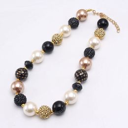 new arrival baby chunky bubblegum beaded necklace handmade diy pearl jewelry for kids children choker party gift