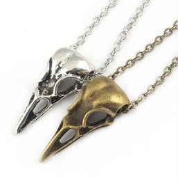 3D Skull Bird Head Necklace charms Pendant Jewellery for Women Charm Choker Necklaces Collar