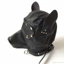 Adult games cosplay horse headgear leather bondage bdsm fetish slave blindfold mask cap head restraints hood sex toys products