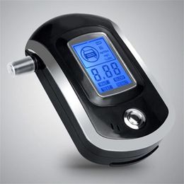 Alcohol Tester Professional Digital Breathalyser Breath Analyzer with Large Digital LCD Display 5 Pcs Mouthpieces1210a