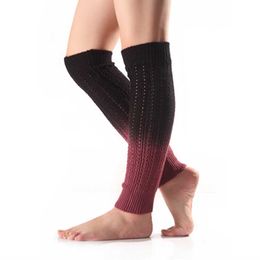 Gradient Colour Knee High Leg Warmer Socks Boot Socks Cuff Leggings Stockings Winter Sock Women Clothes