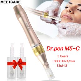 Electric Dr.pen Derma Pen Ultima M5 Microneedle Pen Micro Rolling Derma Stamp Therapy Tattoo Anti Wrinkle Stretch Beauty Device