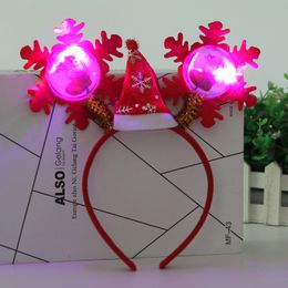 Christmas spring hoop, non-woven sunflower, Christmas hat, bald headband, lovely hair decoration wholesale Led Rave Toy