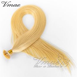 Peruvian 1.5g Strand 150g 14 to 26 Inch Black Brown Blonde Pre-Bonded Straight Keratin Fusion I Tip Virgin Human Hair Extensions