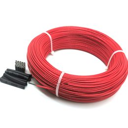 Freeshipping100m 17ohm multipurpose 24k PTFE carbon Fibre heating cable 5V-220V floor heating high quality infrared heating wire warm floor