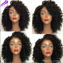 Top Sale 150density Kinky Curly Wigs Synthetic Lace Front Wigs With Baby Hair Heat Resistant Hair Wigs for africa american