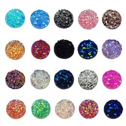 1000pcs 10mm Flatback Resin Druzy Round Cabochons Cameo For Charms Pendant Bracelet Jewelry DIY Making Accessory Findings