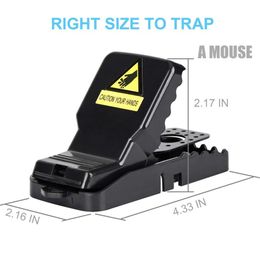 Pest Control Small 4.3in 10cm Mouse Trap Clamp Rodent ABS Alligator Clip with Sharp Sawtooth Tooth Spring Perch Recycled Catch Indoor Little Mice Rat Direct from China