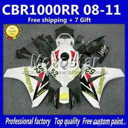 Injection OEM ABS fairing kit for HONDA CBR1000RR 08-11 white black HANNSpree fairings set CBR 1000 RR 2008 2009 2010 2011 +7 gifts Lr5