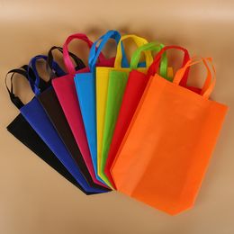 Многоразовые подарочные сумки Красочные Партийные сумки из ткани Tote Shopper Looks Bags Non сплетенные Экологически чистые Сумки для покупок Groceries Logo можно напечатать