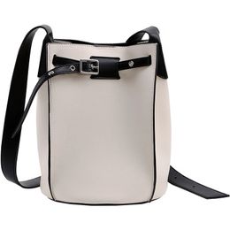 Designer-Fashion Factory Outlet high quality spell color bucket bag 2018 new list female wild shoulder Messenger Bag