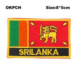 Free Shipping 8*5cm Sri Lanka Shape Mexico Flag Embroidery Iron on Patch PT0163-R