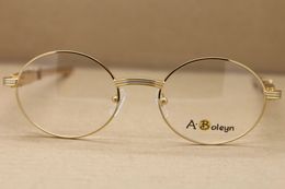 Wholesale-Glasses Men Free Shipping Eyeglasses Gold Stainless steel Eyewear Frames Size:55-22-140mm