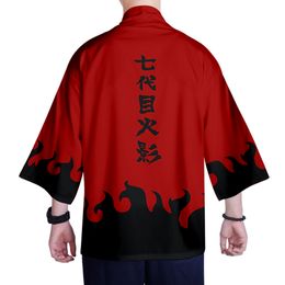 Japanese Style 2019 New Naruto Style Seven Point Sleeve Japanese Kimono Cardigan Sun Protection Clothing Cool Shirt - japanese shirt roblox