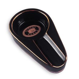 Ceramic Cigar Ashtrays 4 Colors Fahion Home Protable Single Cigar Holder Round Ash Slot Cigarette Ashtray OOA7322-5