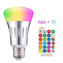 Hot-selling LED 5W color-changing RGB bulb lamp a60 plastic aluminum colorful RGB remote control atmosphere bulb