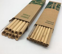 Bamboo Drinking Straws Eco Friendly Natural Bamboo Drinking Straws party kitchen Tool Household Utensils straw KKA6906