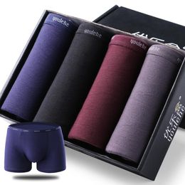 Underpants Male Panties Sexy Underwear Boxers Cotton Boxershorts Men Cuecas Boxer Fashion Shorts Mens Underware 4pcs/lot