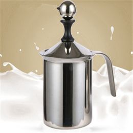 Hot Sale New Stainless Steel Mug Milk Frother Double Mesh Milk Creamer Milk Foam For Coffee Maker Kitchen Accessories