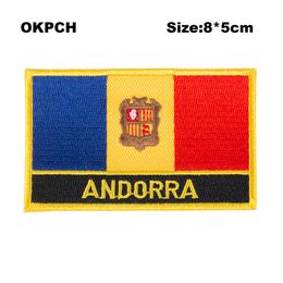 Free Shipping 8*5cm Andorra Shape Mexico Flag Embroidery Iron on Patch PT0014-R