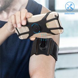phone case for gym UK - Universal Outdoor Arm Band Phone Case Sports Phone Holder Armband Cases for IPhone Samsung Wristband Gym Running Cycling Jogging Exercise Cellphone Bag