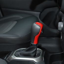 ABS Car Block Head Cover T-Handle Shift Knob Shifter Decoration Trim For Jeep Renegade 2015 Auto Interior Accessories282J