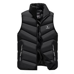 2019 Vest Men Thick Waistcoat Windbreak Casual Style Quality Solid Slim Fit Atumn Winter Sleeveless Jacket Brand Clothing M-4XL S191019