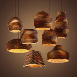 Honeycomb Naked Pupa Restaurant Lamp Cafe paper pendant light Thai Lamp Bar Southeast Asian Style Silkworm Pupa Corrugated Lamp