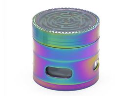 Labyrinth Colourful Zinc Alloy 4-Layer Smoke Grinder 63mm Side Four-hole Metal Smoke Grinder