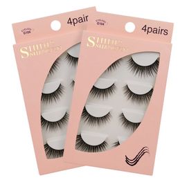 4 Pairs Eyelashes 3d Different Styles Big Eye lashes Natural Long Thick Handmade Lashes Hair Extension