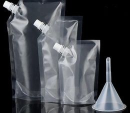 Wholesale Stand-up Plastic Drink Packaging Bag Spout Pouch for Beverage Liquid Juice Milk Coffee
